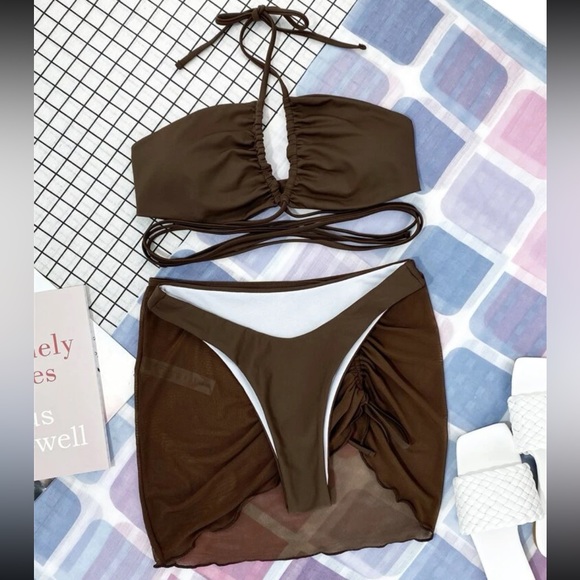 ✨Never worn✨ 3-piece Brown bikini - Picture 2 of 4